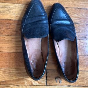 Madewell black leather loafers